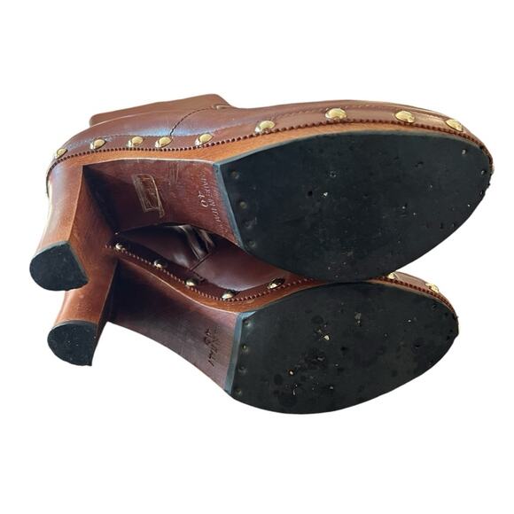 Yves Saint Laurent Vintage Close Toe Clog Geisha 90 Leather Booties EU40/US 10 - Picture 6 of 13